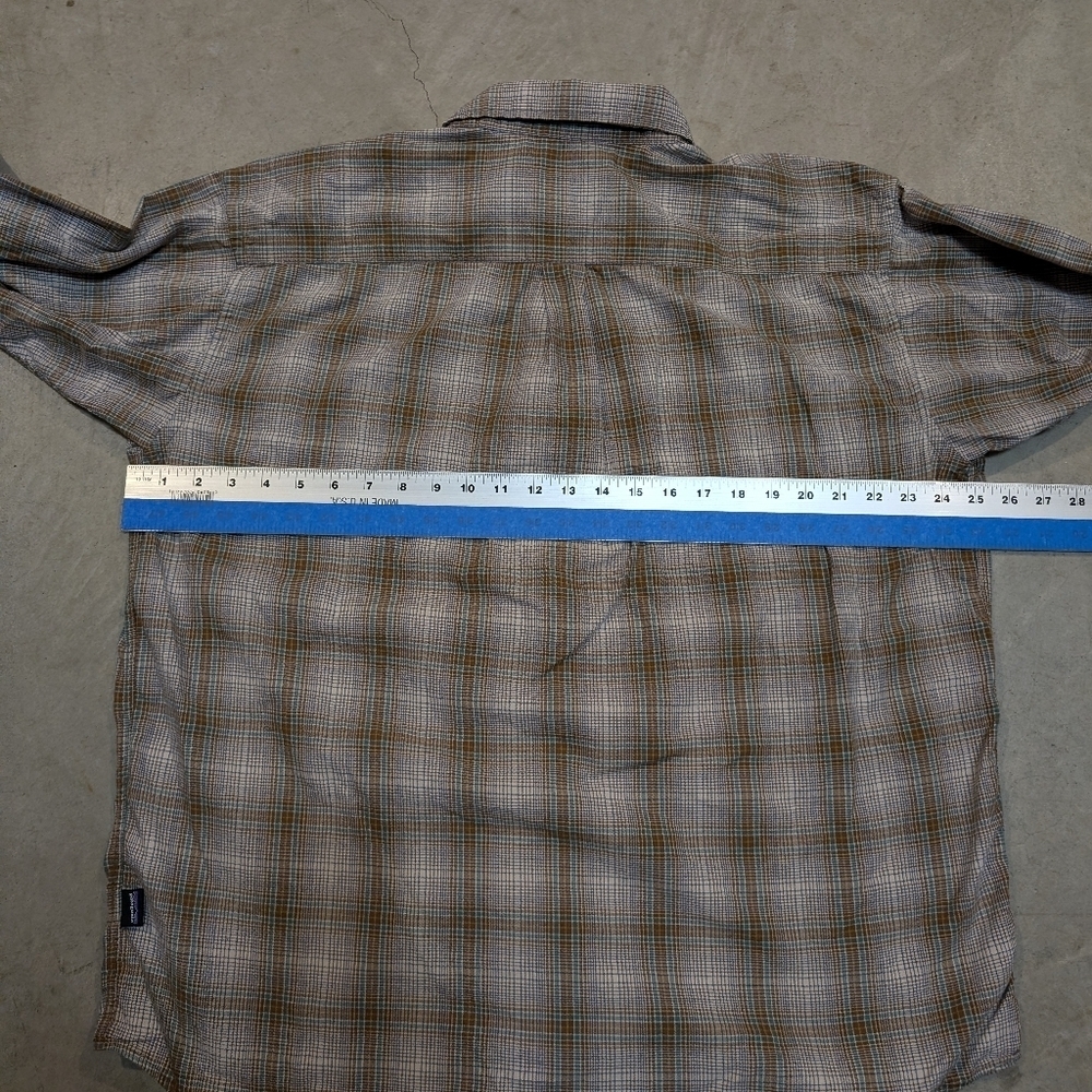 Patagonia Organic Cotton Long Sleeve Button Up Shirt Men's XL Plaid Earth Tones - Picture 8 of 8